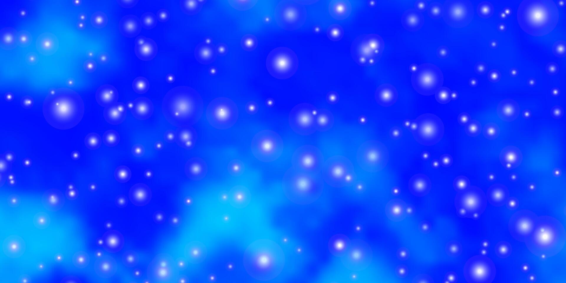 Light BLUE background with small and big stars. vector
