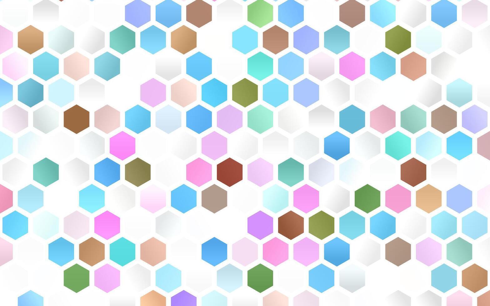 Light Multicolor, Rainbow layout with hexagonal shapes. vector