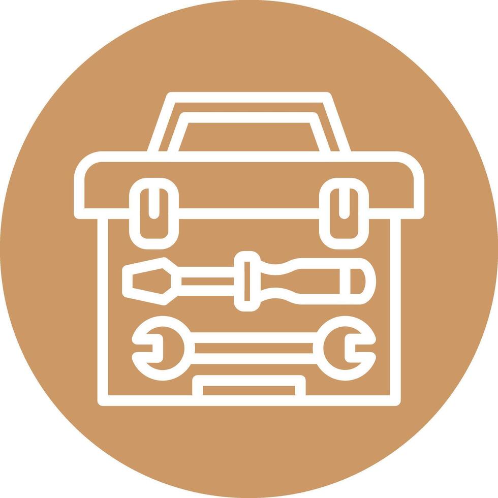 Toolbox Line Circle Filled Icon vector
