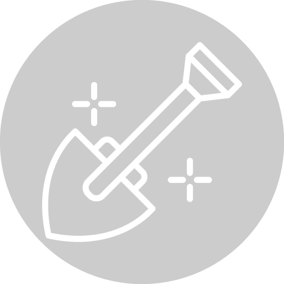 Shovel Line Circle Filled Icon vector