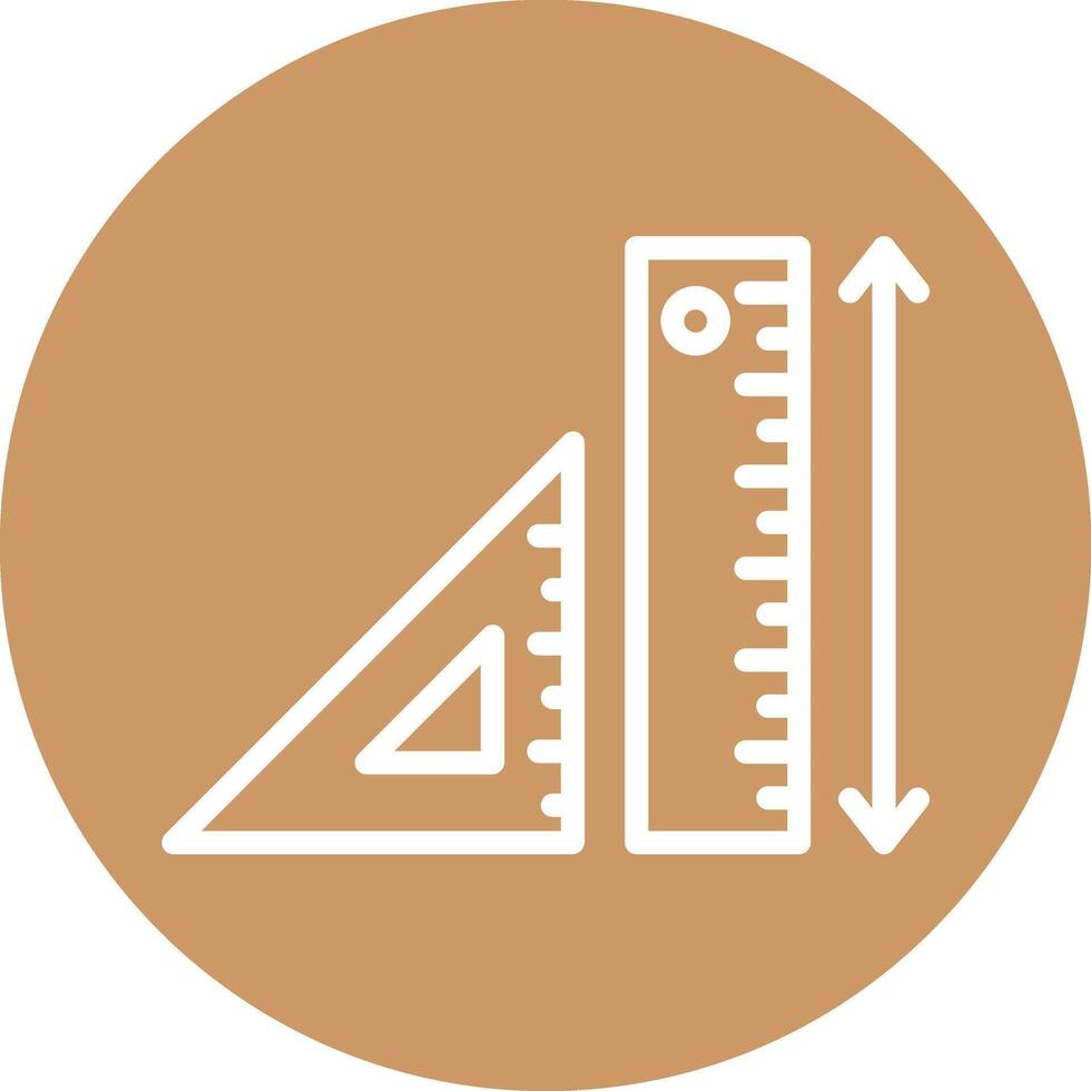 Ruler Line Circle Filled Icon vector
