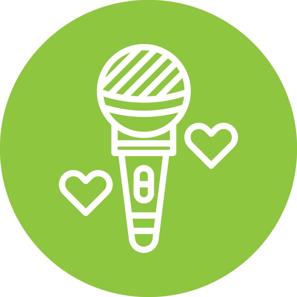 Microphone Line Circle Filled Icon vector
