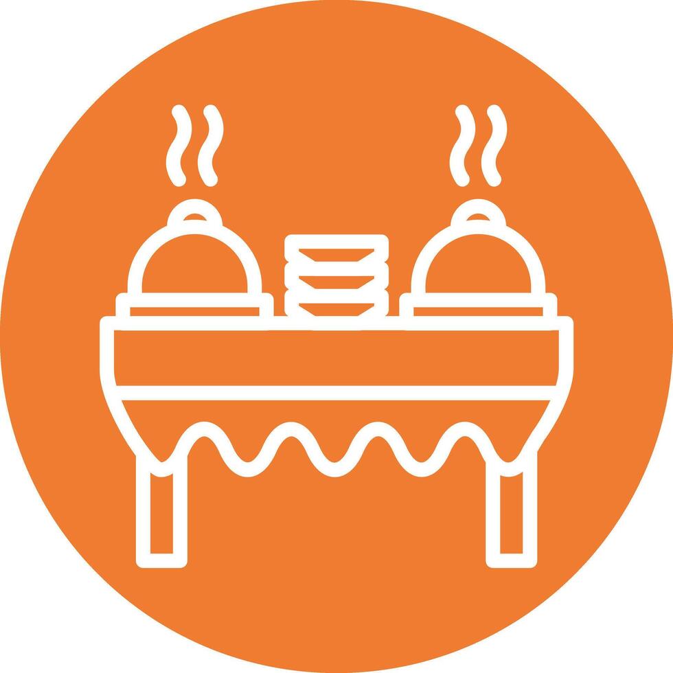 Buffet Line Circle Filled Icon vector
