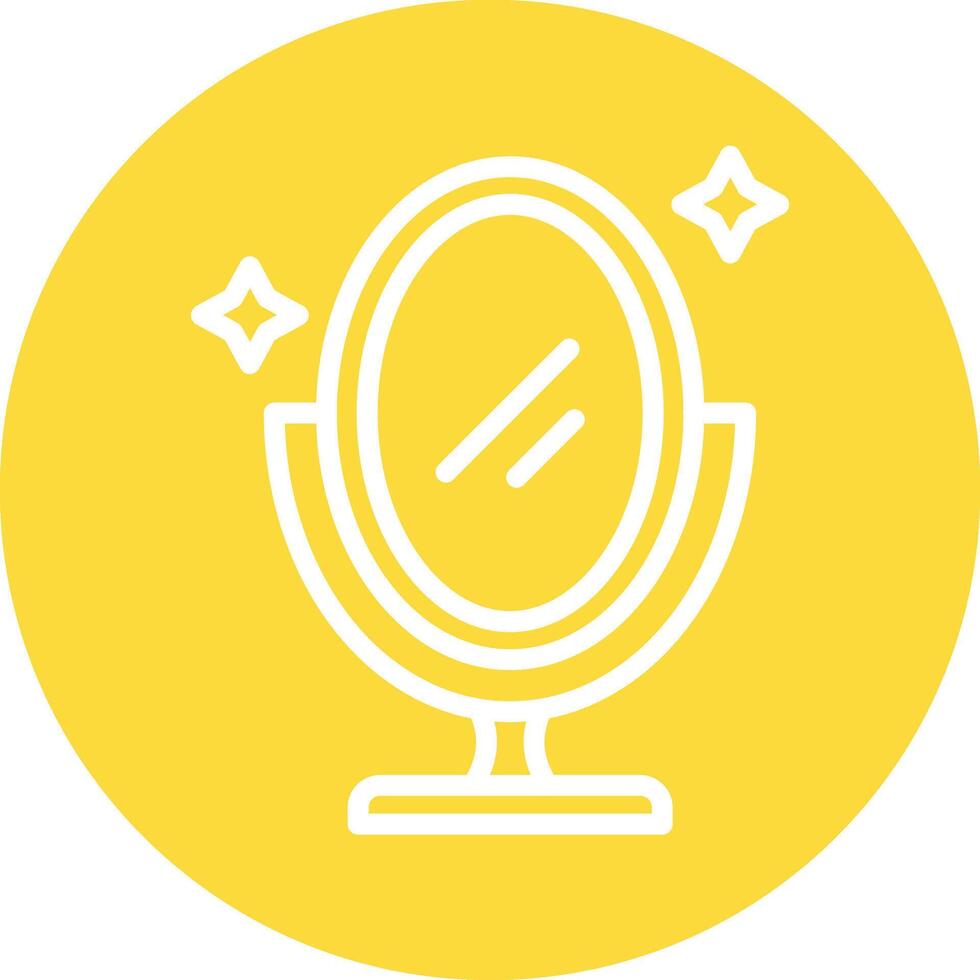 Mirror Line Circle Filled Icon vector