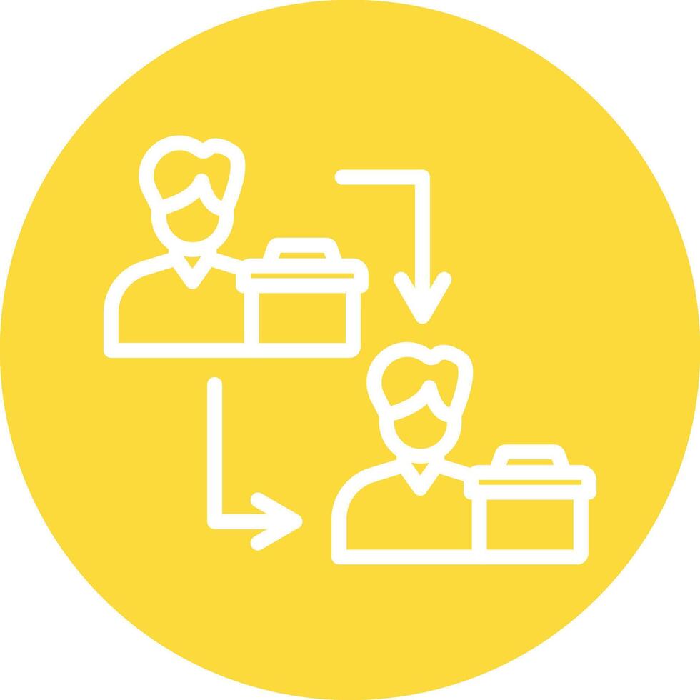B2B Marketing Line Circle Filled Icon vector
