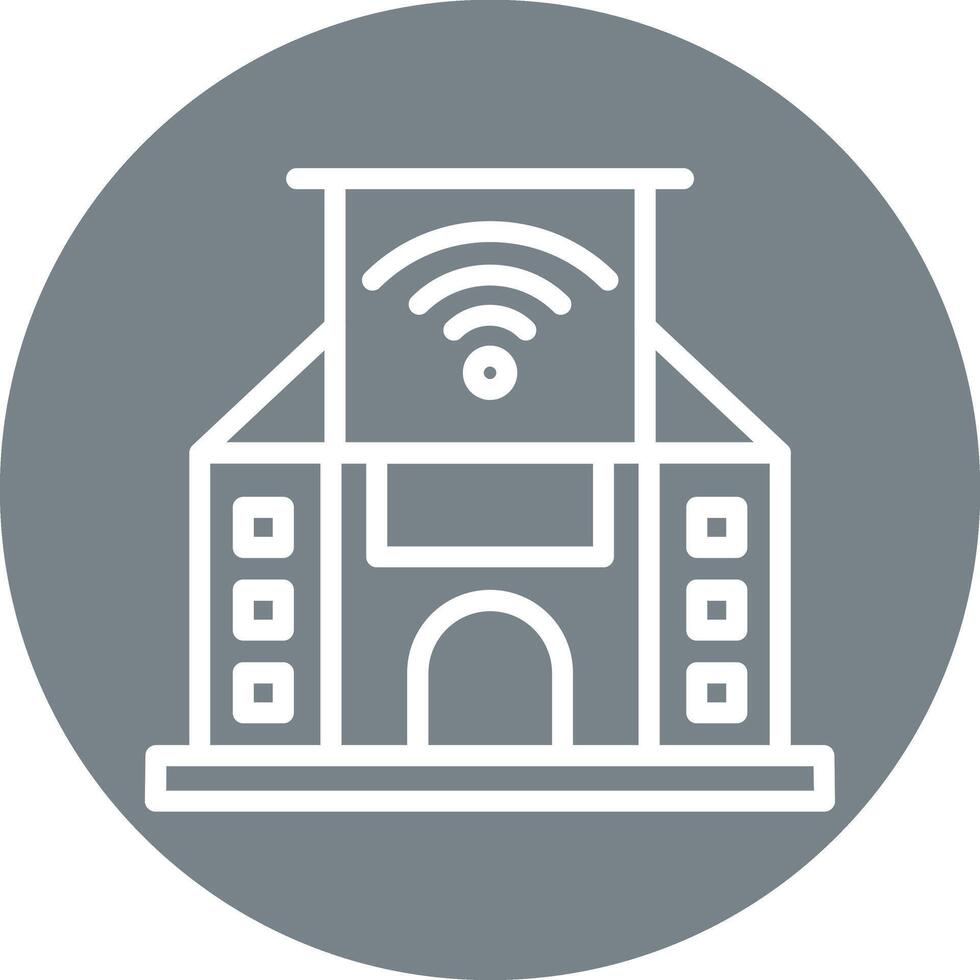 Wifi Line Circle Filled Icon vector