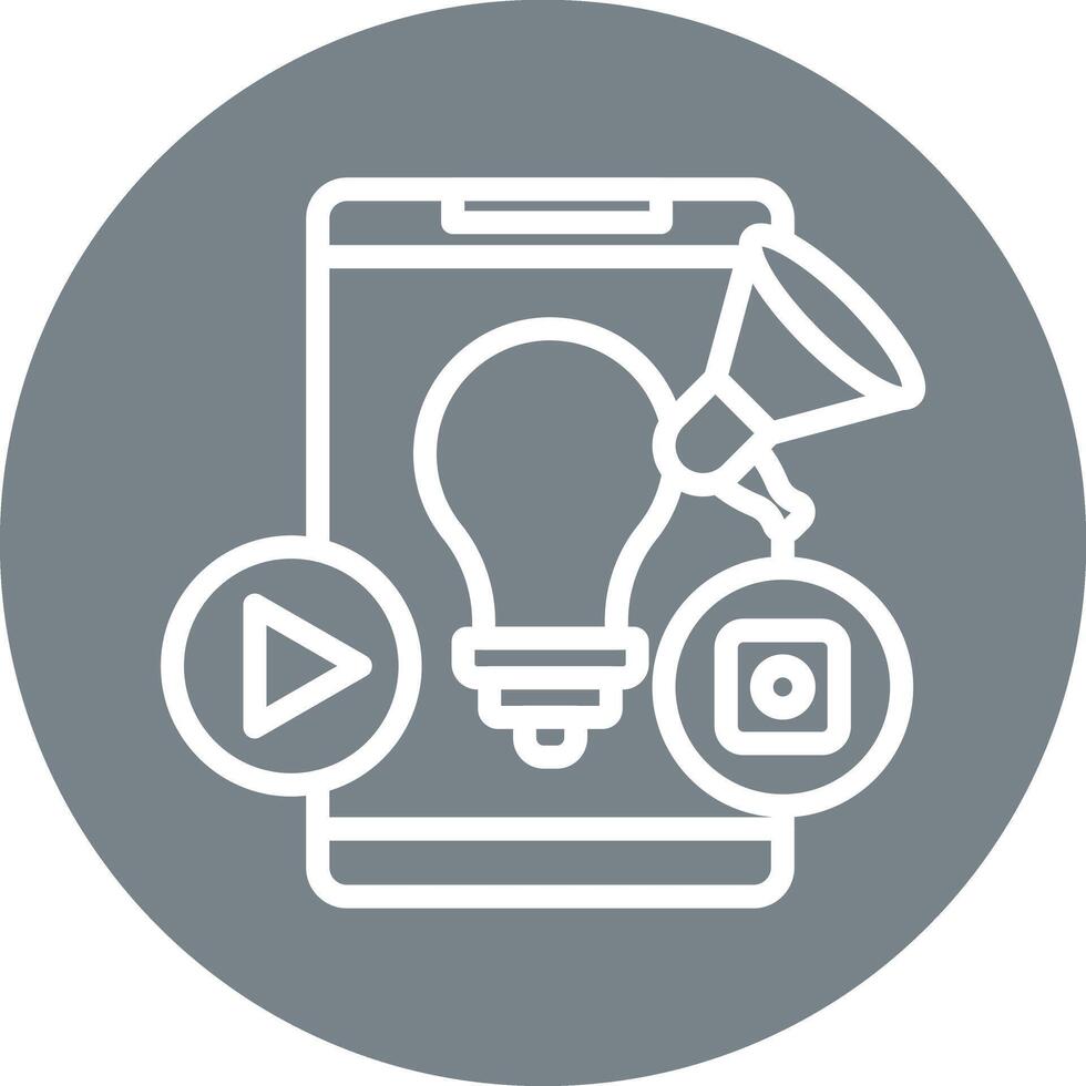 Idea Line Circle Filled Icon vector