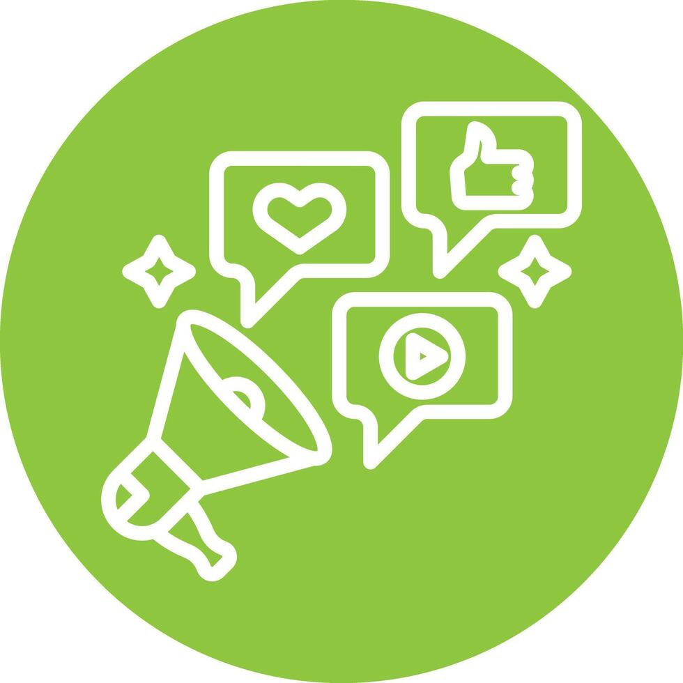 Public Relations Line Circle Filled Icon vector