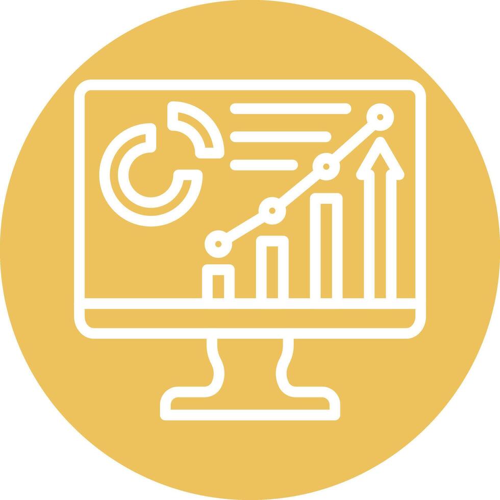 Dashboard Line Circle Filled Icon vector