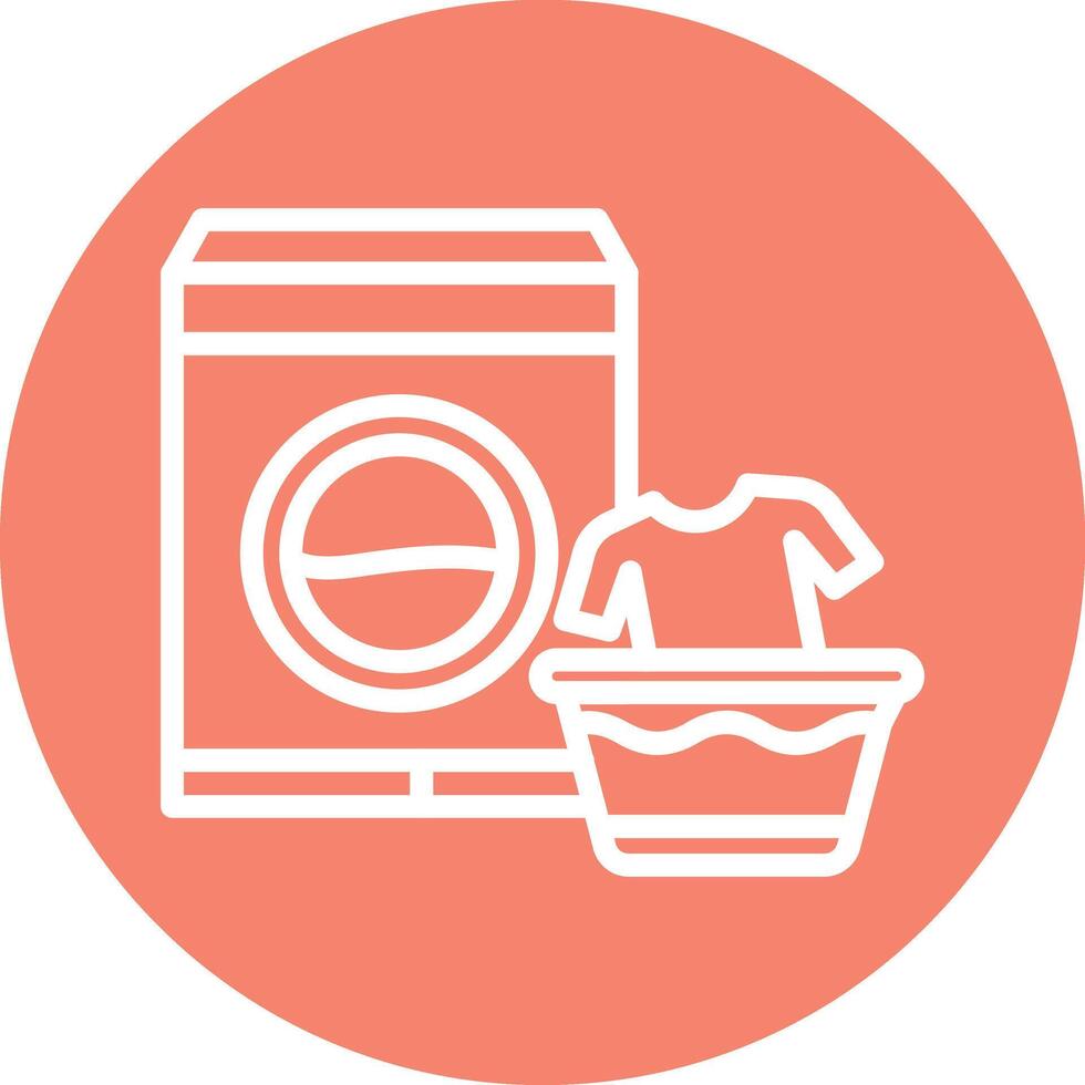 Laundry Line Circle Filled Icon vector