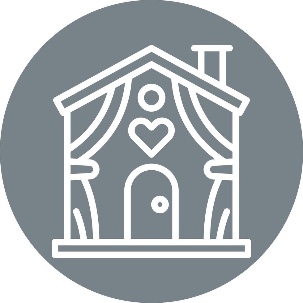 Home Line Circle Filled Icon vector