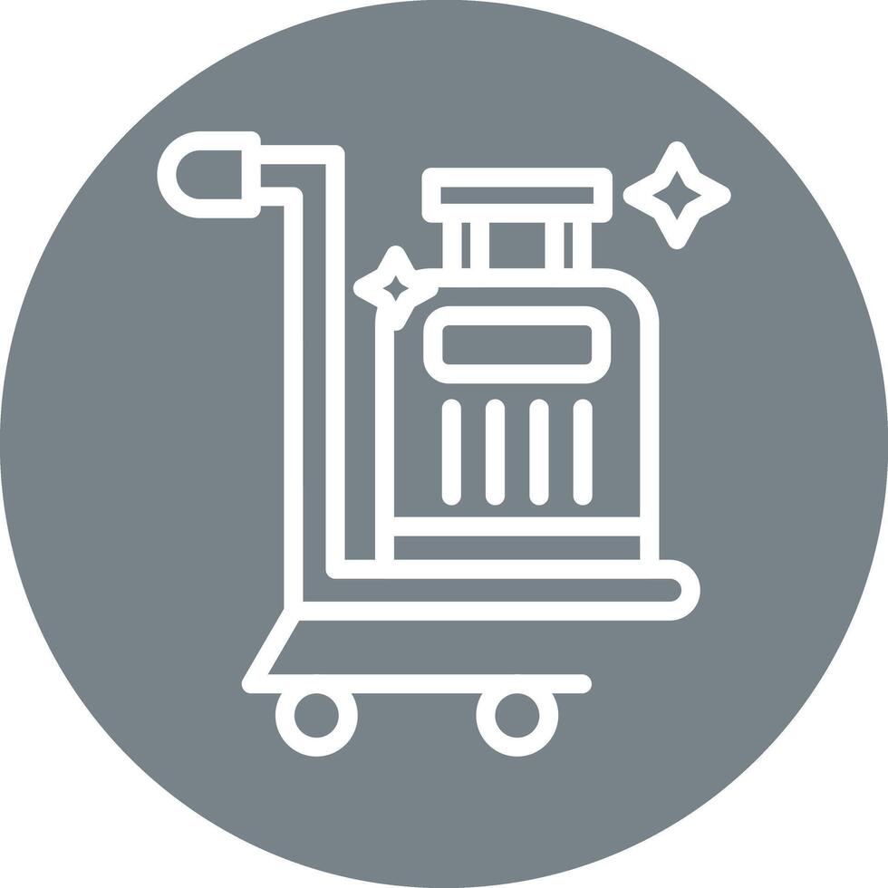 Trolley Line Circle Filled Icon vector