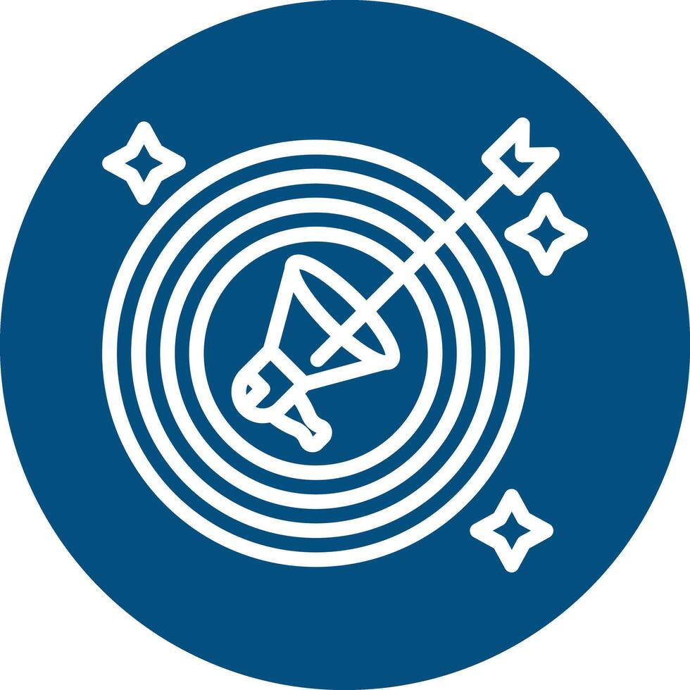 Targeted Marketing Line Circle Filled Icon vector