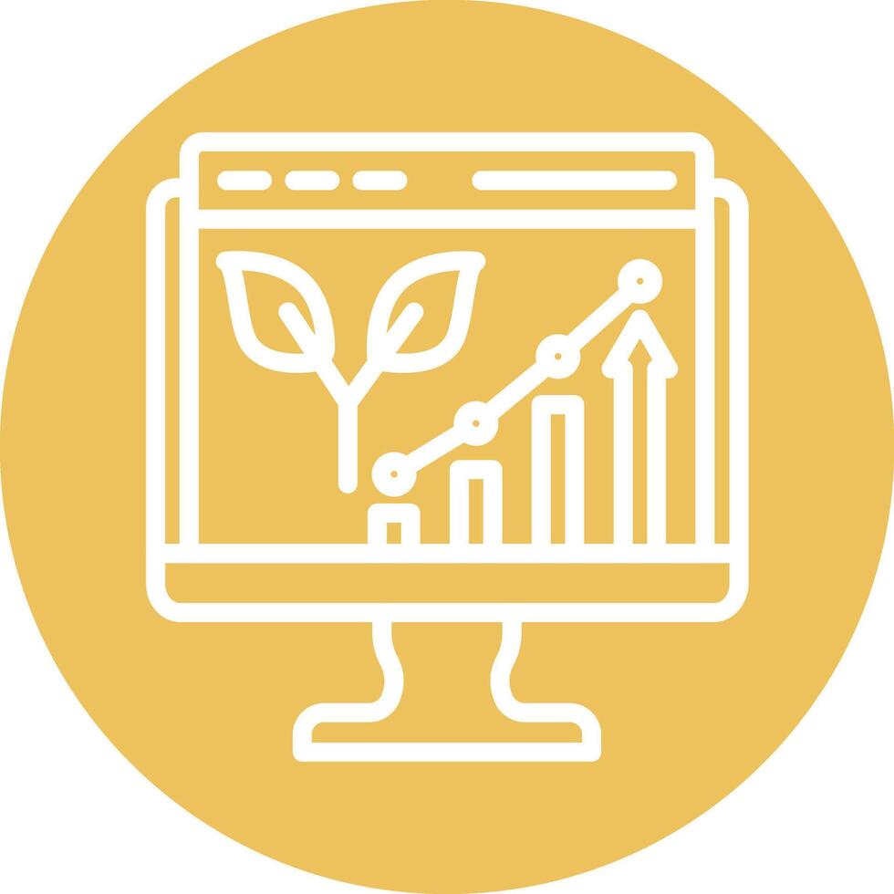 Organic Reach Line Circle Filled Icon vector