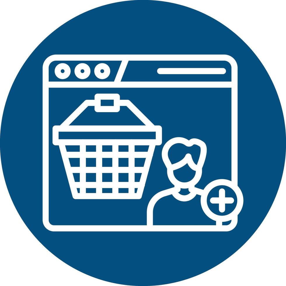 Sign Up Line Circle Background Icon vector
