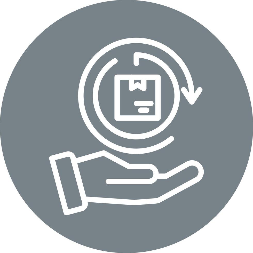 Refund Line Circle Background Icon vector