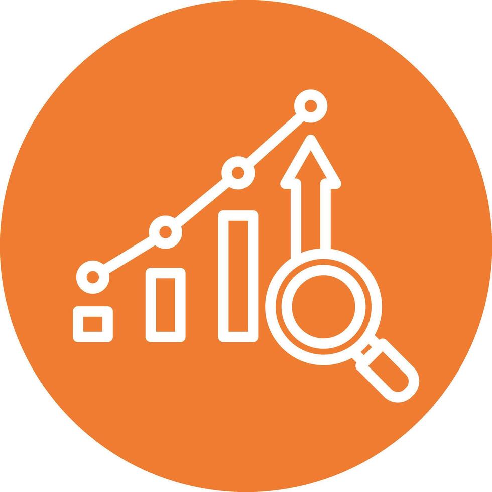 Data Analytics Line Circle Filled Icon vector