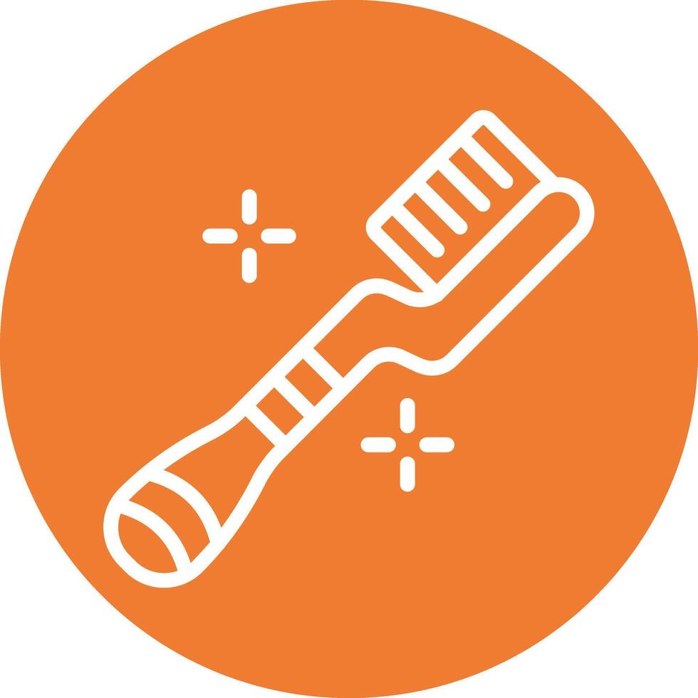 Toothbrush Line Circle Filled Icon vector