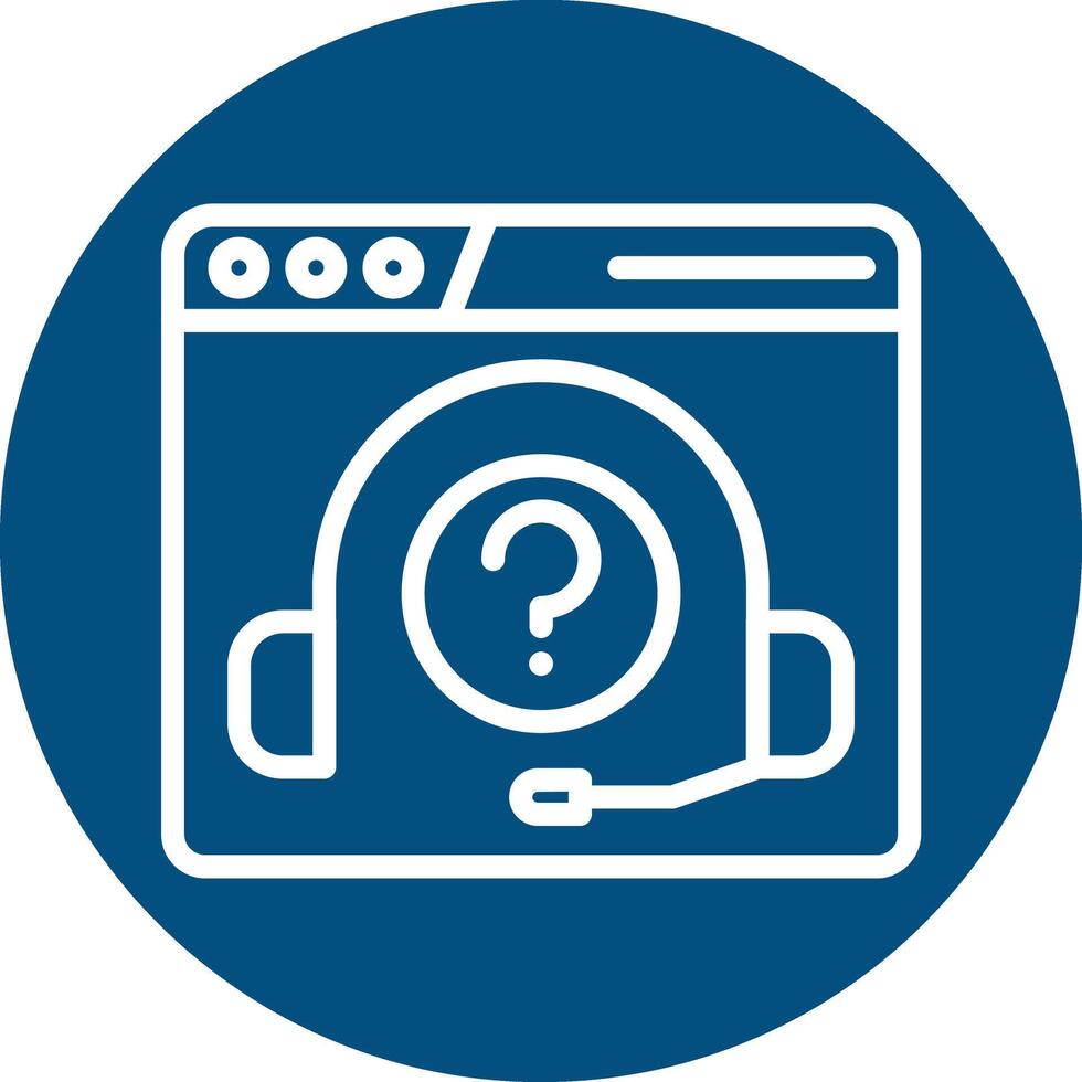 Help Line Circle Background Icon vector