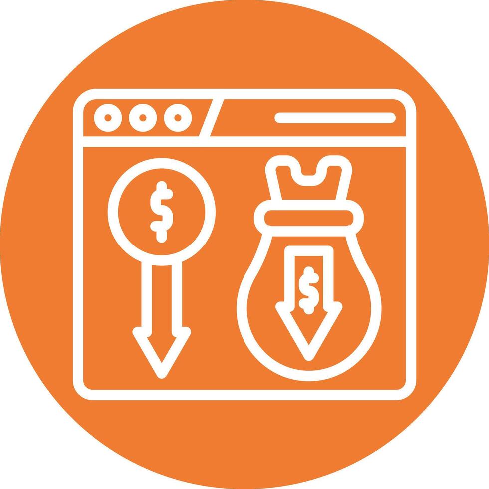 Lowest Price Guaranteed Line Circle Background Icon vector