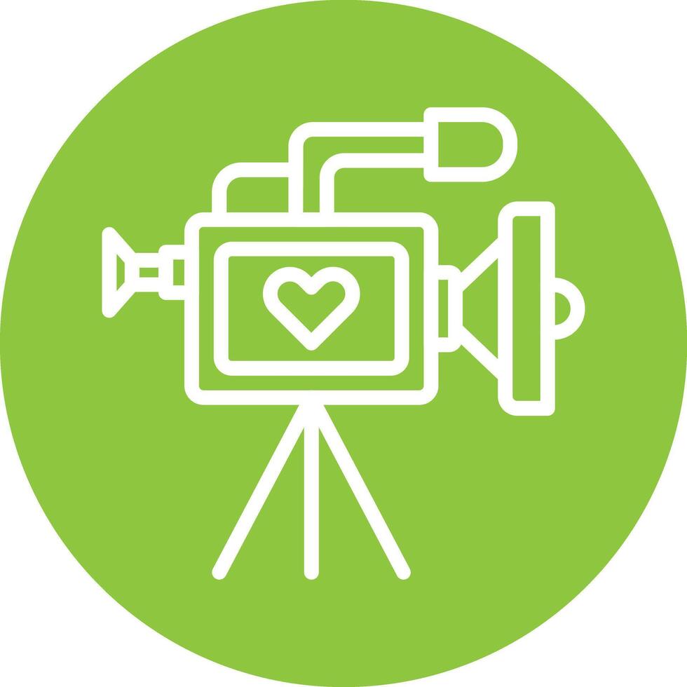 Camera Line Circle Filled Icon vector