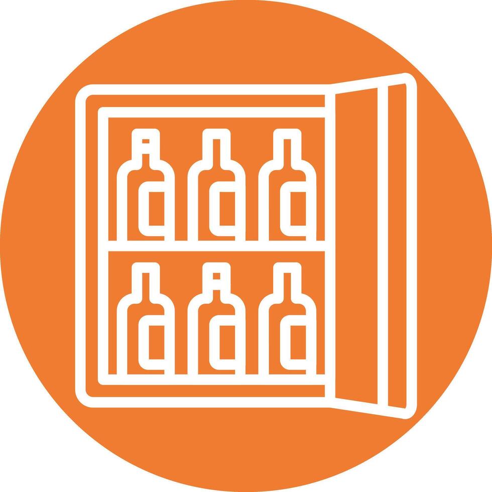 Minibar Line Circle Filled Icon vector