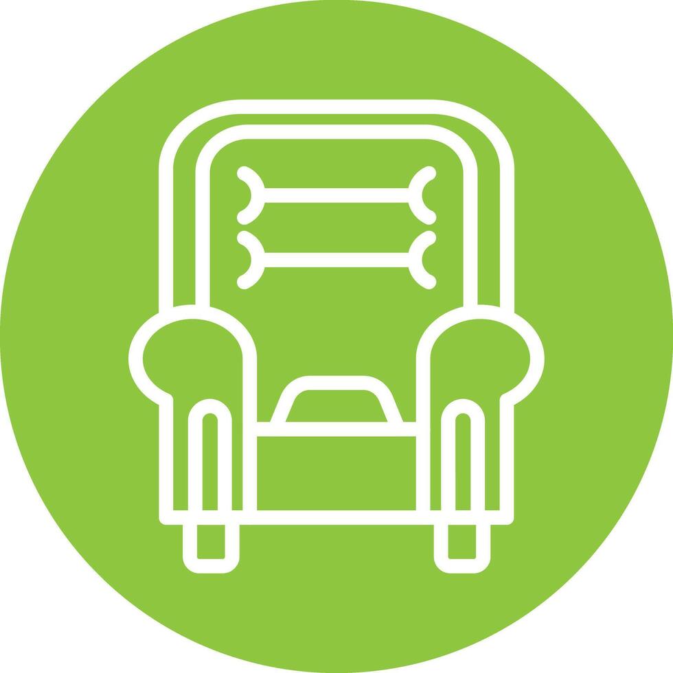 Armchair Line Circle Filled Icon vector