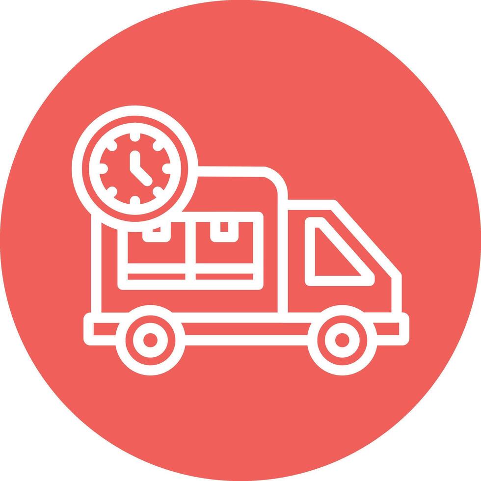 Express Shipping Line Circle Background Icon vector