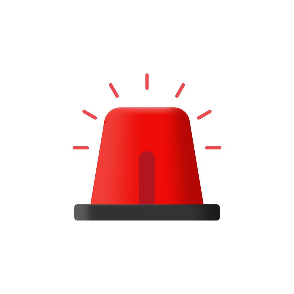 Emergency siren icon in flat style vector