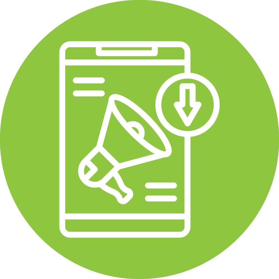Downloading Line Circle Filled Icon vector