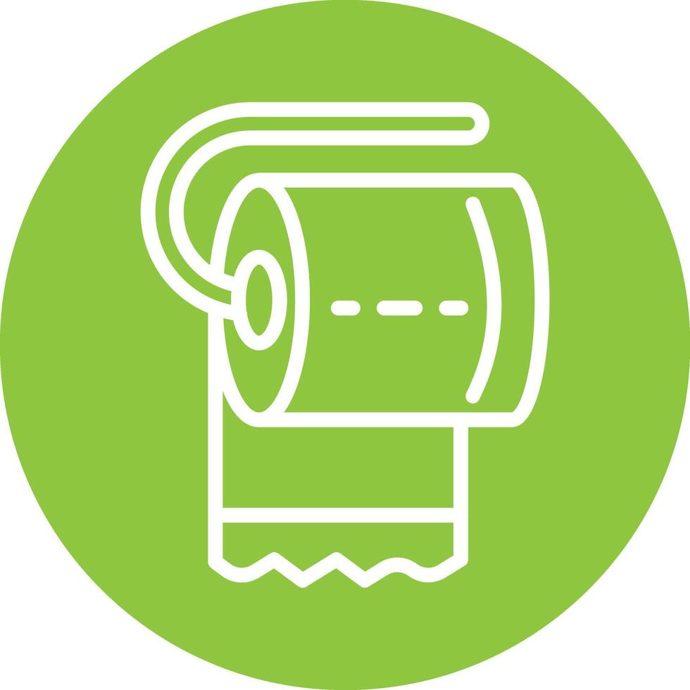 Toilet Paper Line Circle Background Icon vector