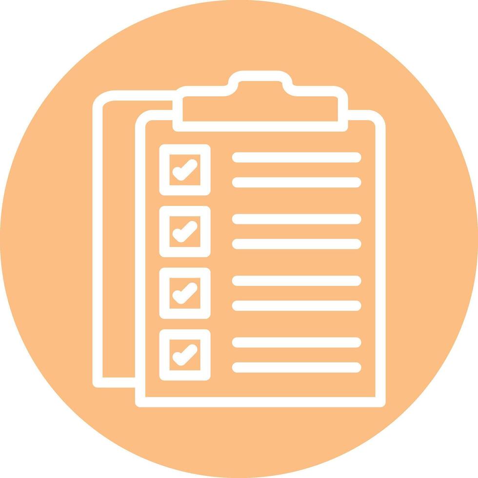 Task Line Circle Background Icon vector