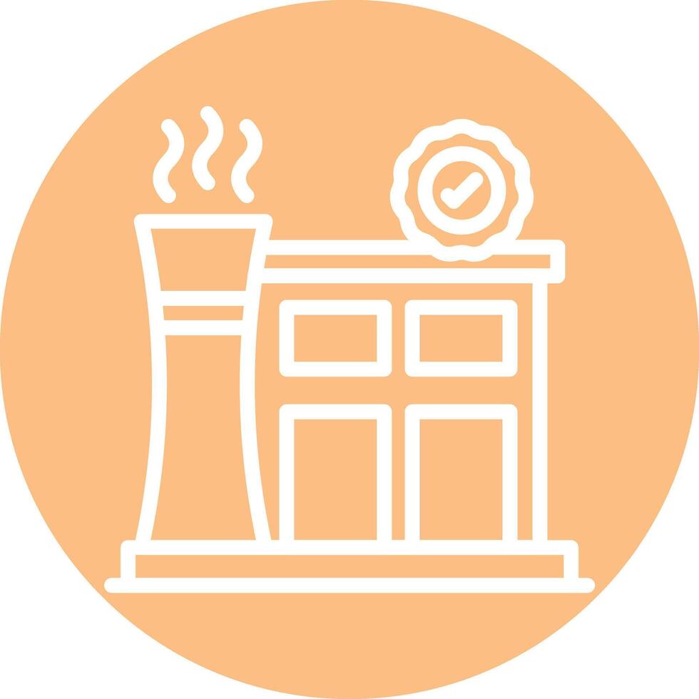 Manufacturer Warranty Line Circle Background Icon vector