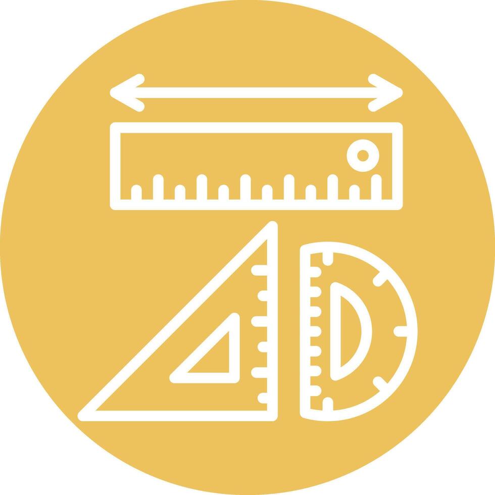 Measurements Line Circle Background Icon vector