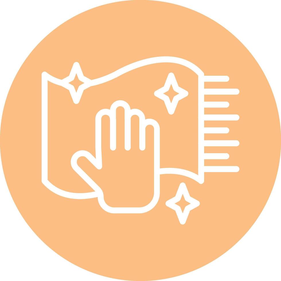 Cleaning Cloth Line Circle Filled Icon vector