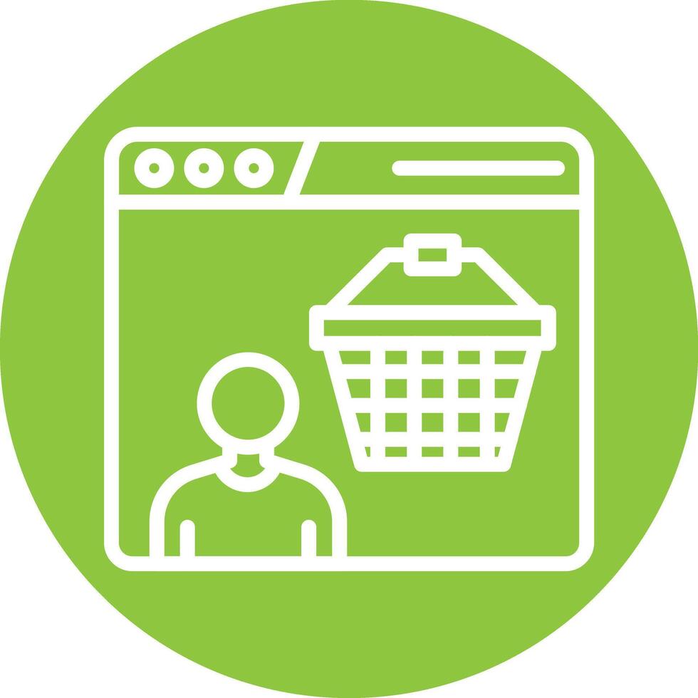 Account Line Circle Background Icon vector