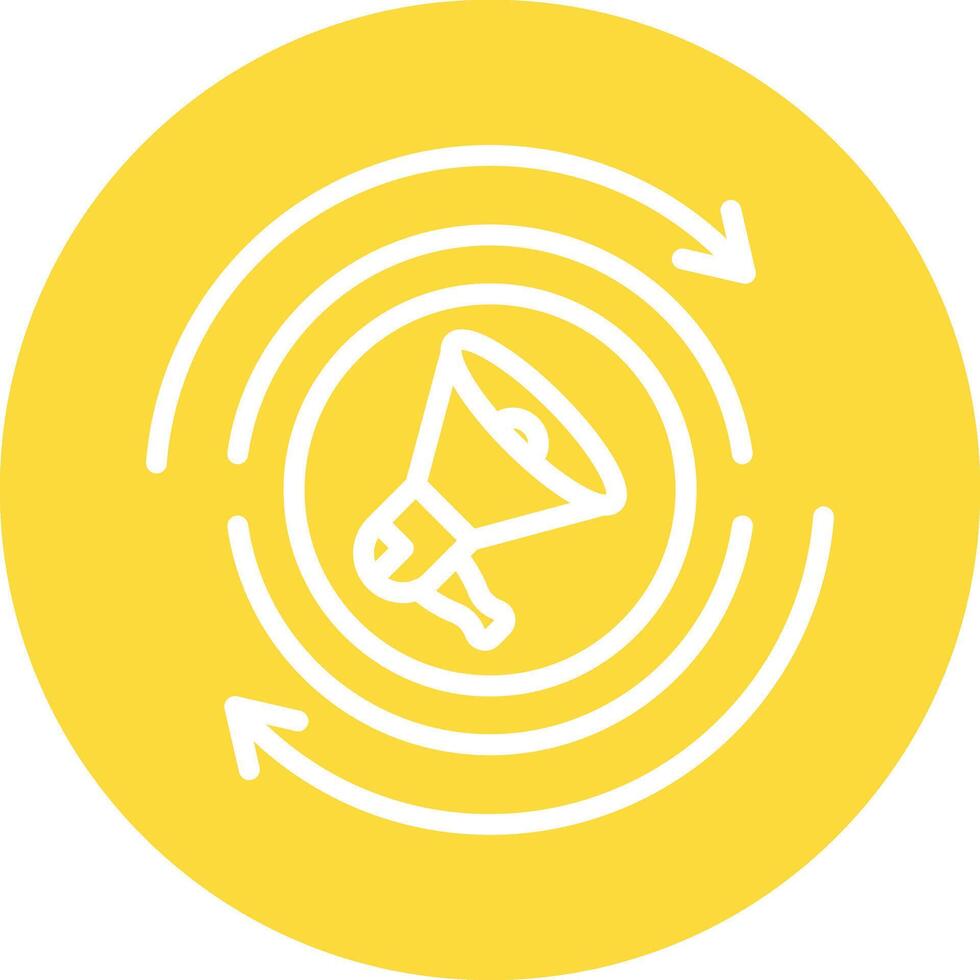 Remarketing Line Circle Filled Icon vector
