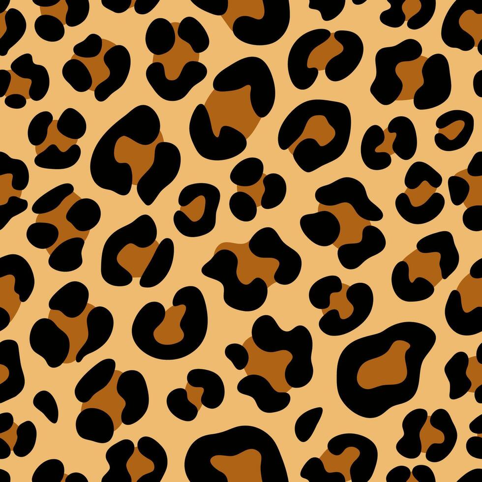 Leopard skin seamless pattern. vector