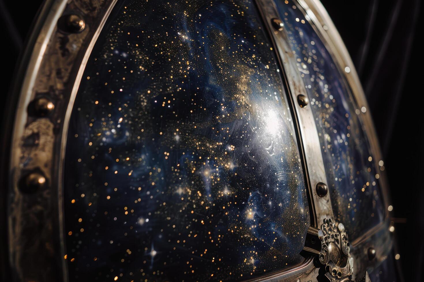 Magical night sky with sparkling stars photo