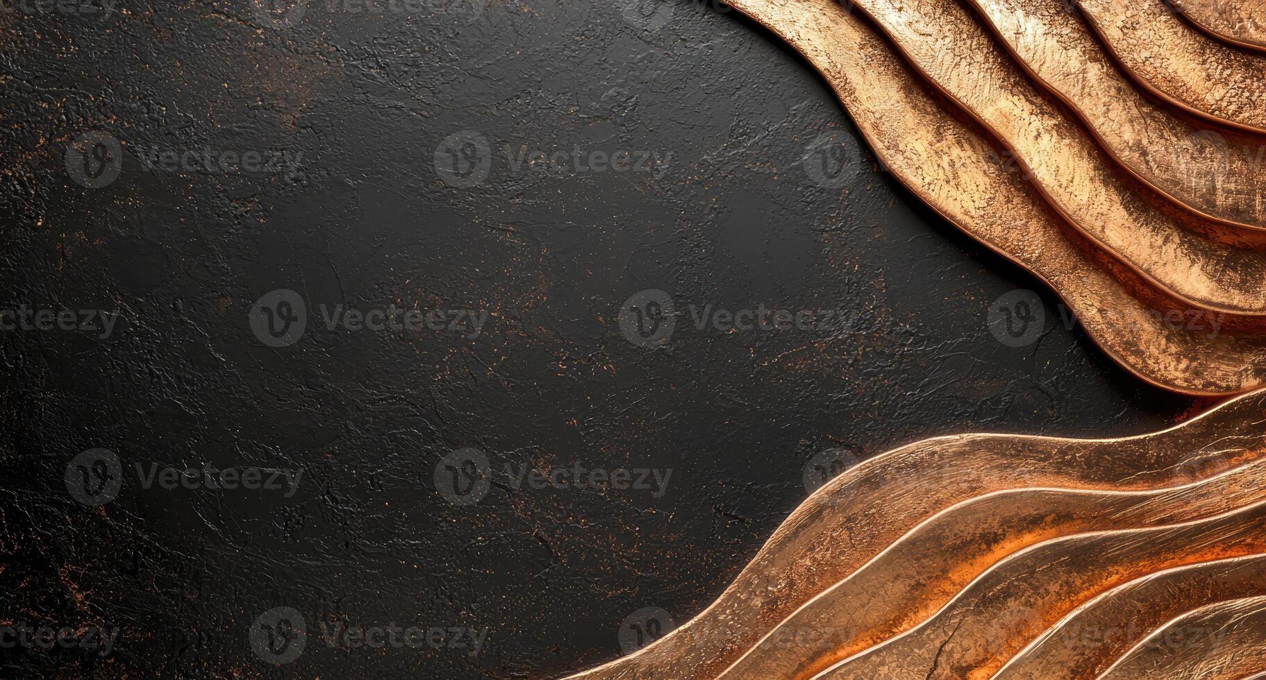 Textured background with golden waves photo