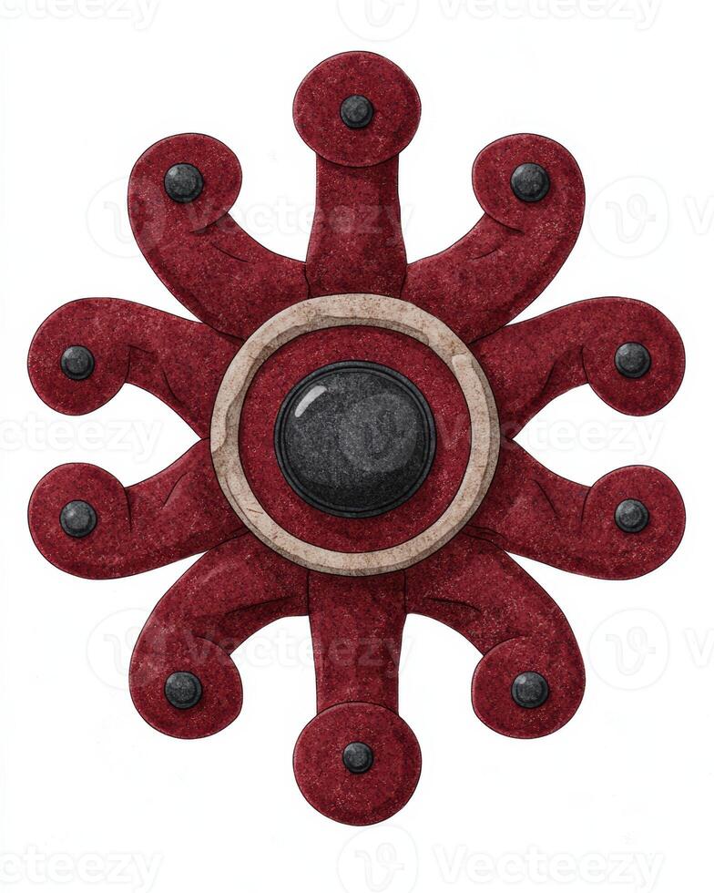 Unique red fidget spinner toy photo