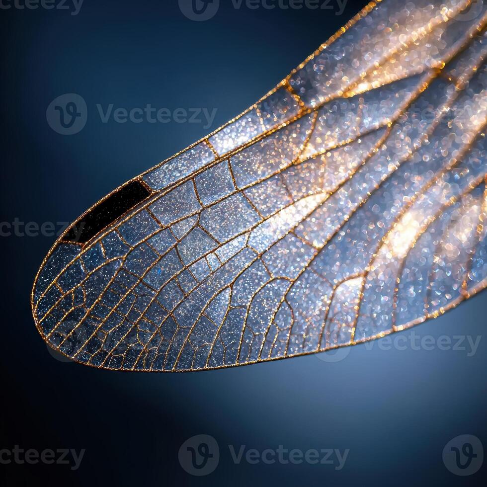 Intricate Insect Wing Closeup photo
