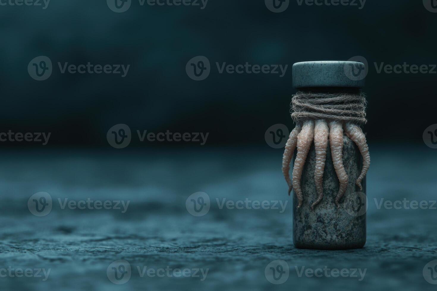 Mysterious underwater object with tentacles photo