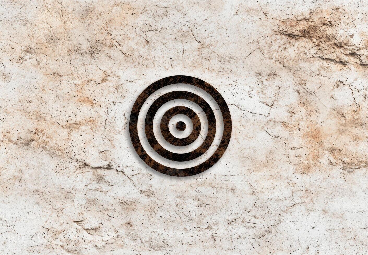 Concentric circles on a textured background photo