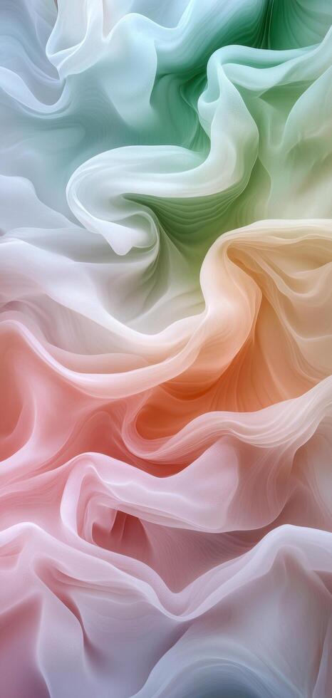 Soft and flowing fabric in pastel colors photo