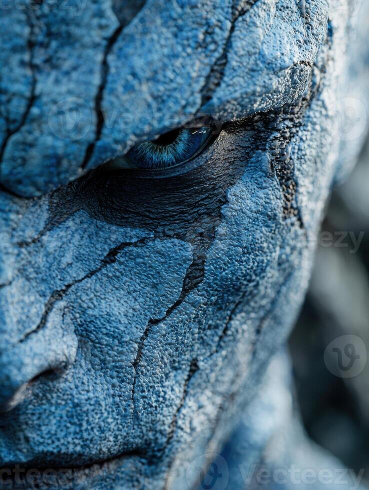 Closeup of a reptile eye in the ice photo