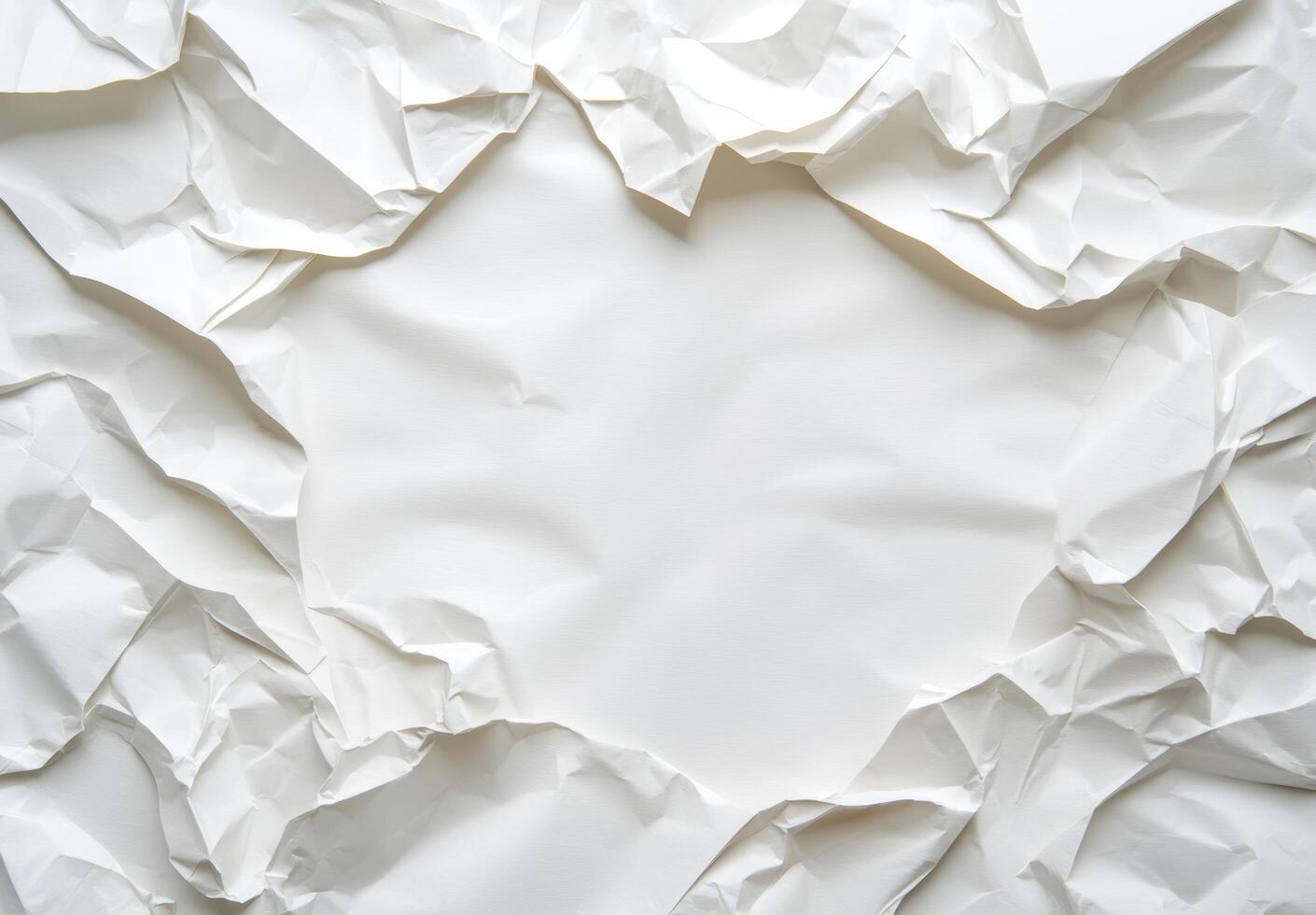 crumpled white paper background photo