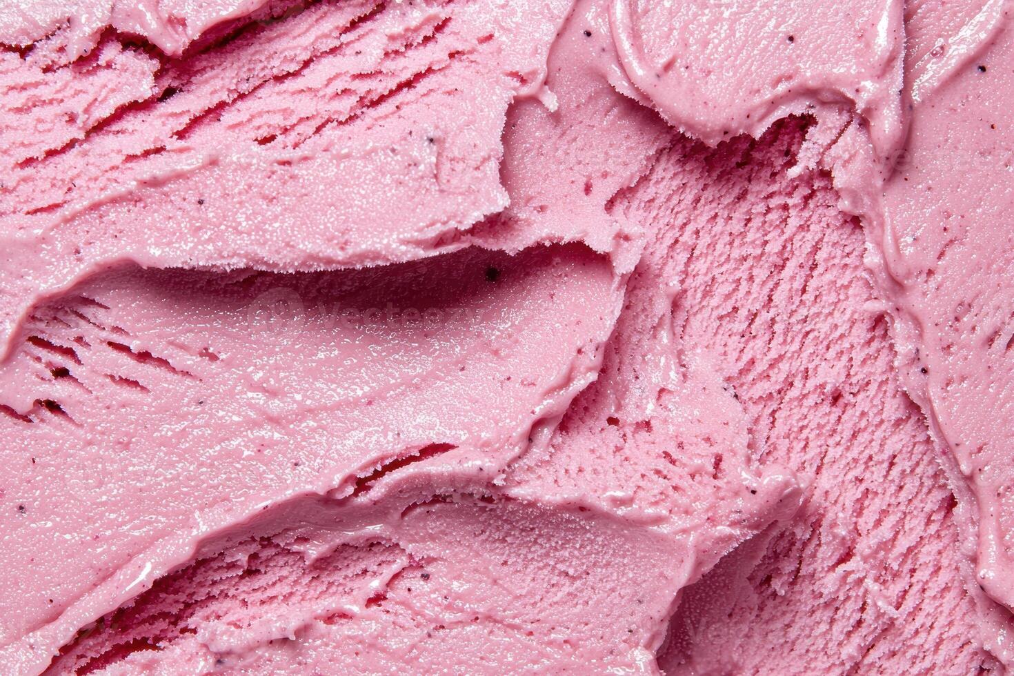 close up of pink ice cream texture photo