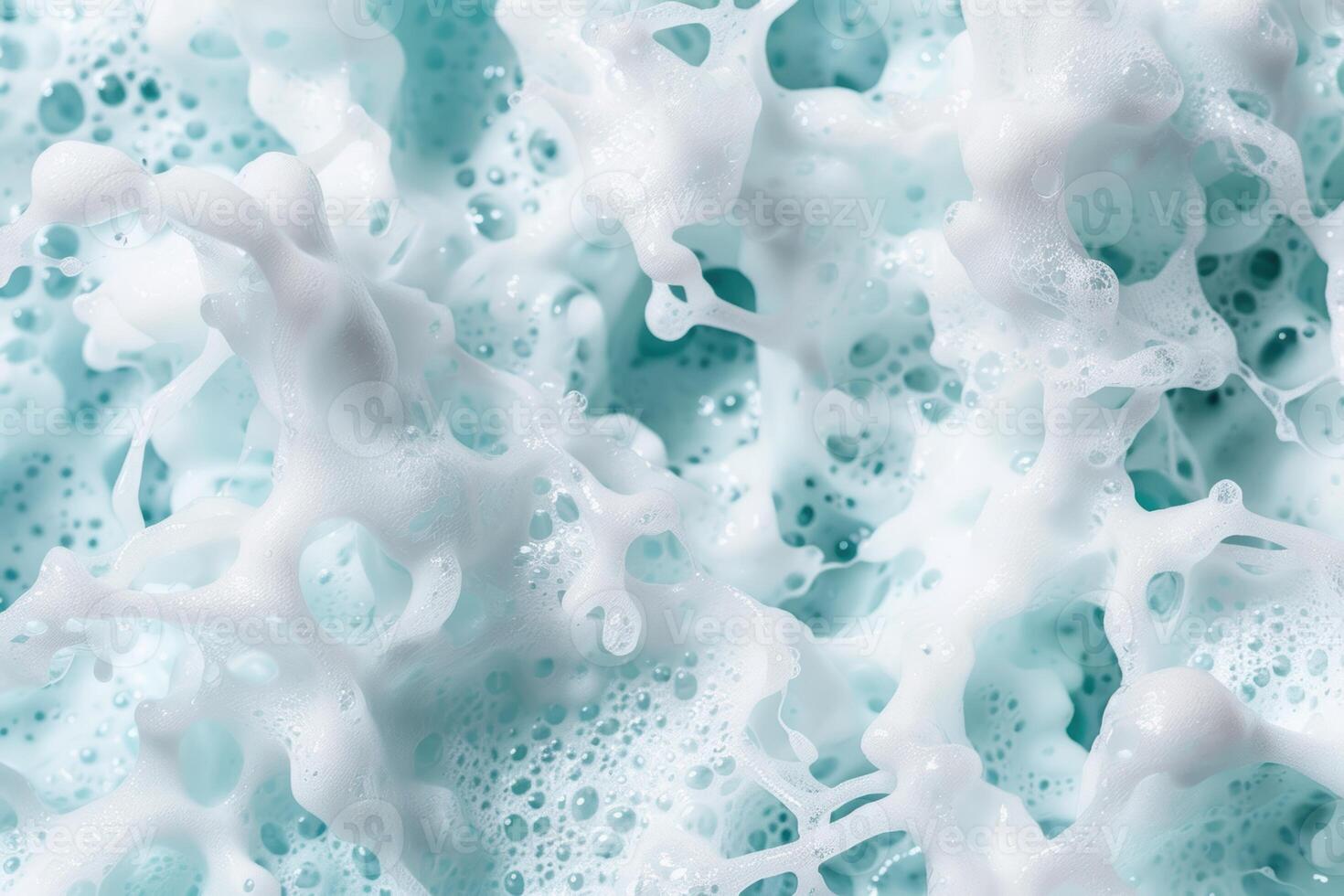 abstract white and teal bubbles background photo