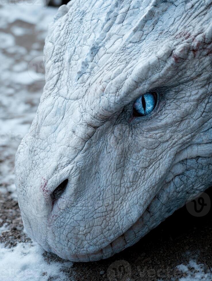 close up of a dragons eye photo